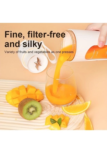 Elmpaly Yeşil Usb Şarjlı Portatif Elektrikli Meyve Suları Blenderı Mutfak Şarj