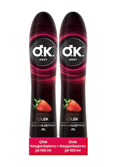 Okey Çilek Kayganlaştırıcı Jel 2 x 100 ML