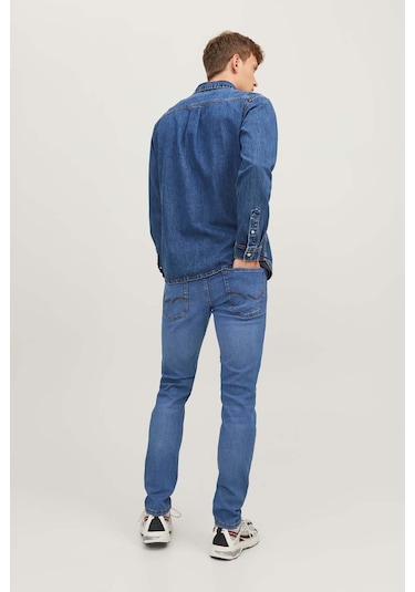 Jack&jones Slim Fit Dar Paça Mavi Erkek Kot Pantolon 12243592 001
