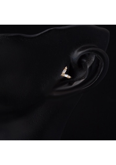 Bilezikci  14 Ayar Altın Tragus Piercing Küpe Kphsy14k22488 Sarı