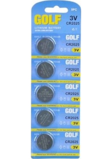Golf CR2025 3V Lityum Pil 5'li