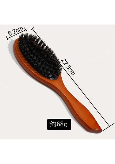 Doğal Domuzu Kıl Saç Fırçası Masaj Tarağı Anti-statik Saç Derisi Saç Fırçası