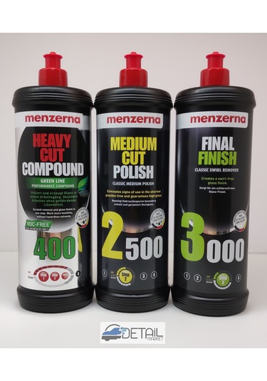 Menzerna Yeşil Seri 400 2500 3000 Pasta Hare Giderici Seti 1 Lt