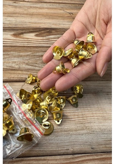 Çan Şeklinde Zil Gold Rengi 50 Adet Gold