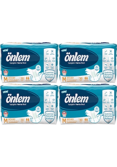 Önlem Belbantlı Hasta Bezi M 4 x 30'lu
