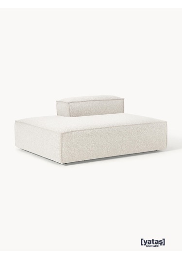 Most Mollis Sol Pro Köşe Modül 01 Beyaz Lüks Bukle Kumaş Yumuşak