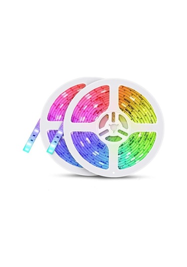 Soulader Su Geçirmez Rgb Led Şerit Işığı - 5 Metre Akıllı Işık Bandı Uzaktan Kumandalı Beyaz