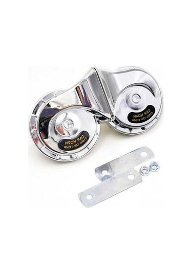 Fortunelane 12v Çift Tonlu Salyangoz Klosu - 115db, Abs Malzeme, Kolay Kurulum, 2 Adet Gümüş Renkli