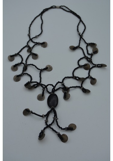 Stoneage Sedef Taşlı Kolye Gri