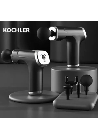 Kochler 4 Başlıklı Mini Fascial Gun Profesyonel Masaj Aleti Siyah