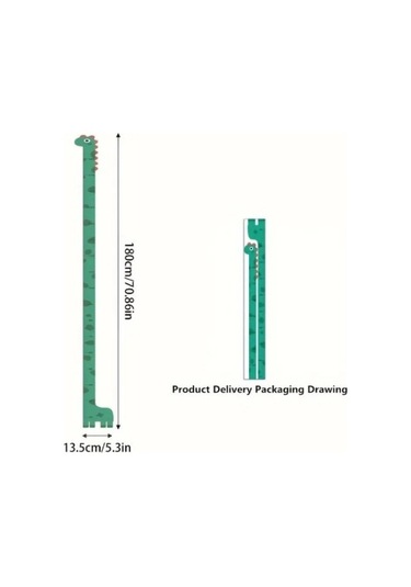 Periboia Sevimli Dinozor Boy Ölçüsü Sticker Karışık Renkli