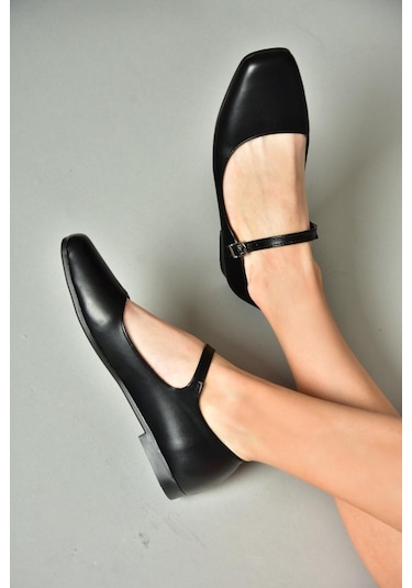 Fox Shoes S726252509 Kadın Babet - Siyah