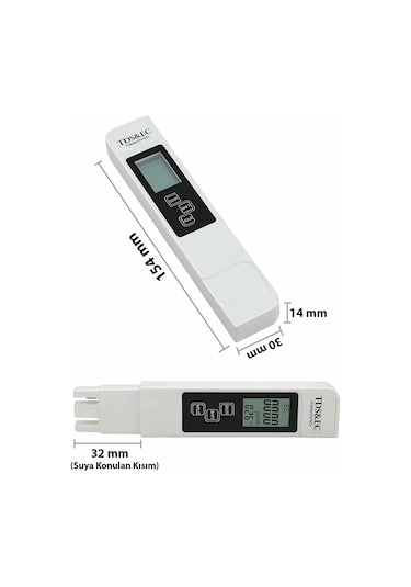 Hymark 3in1 Dijital Tds Su Kalitesi Ph Değeri Sıcaklık Ölçüm Ciha