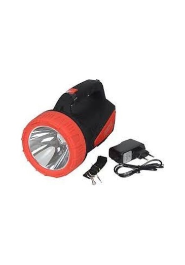 Power Style 2222 Projektör Elfeneri!! 50 Saat Yanar Büyük Akü Kırmızı - Siyah