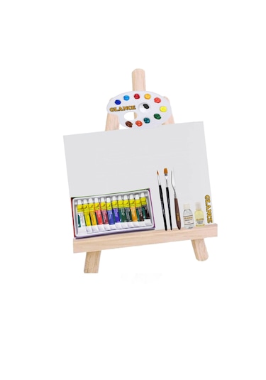 Fanart 12x12 Yağlı Boya Masaüstü Şövale Seti