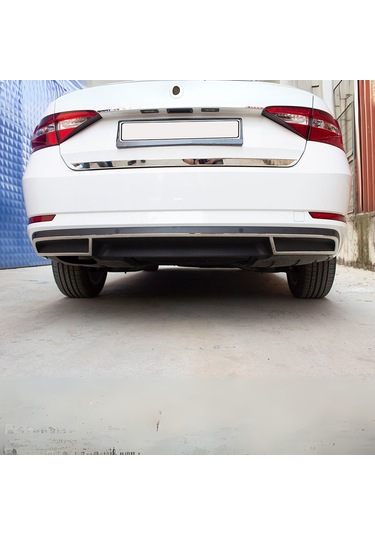 Skoda Superb Egzos Çerçevesi - Krom 3 Parça Sd 2015-2023