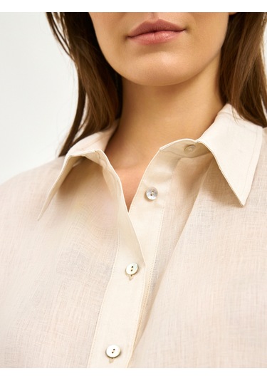 Karaca Kadın Comfort Fıt Gömlek-bej 12.25s.04.029 Bej