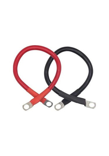 Moly 30cm Uzunlukta 4awg Bakır Tellere Sahip 150a Akım Kapasiteli Kırmızı-siyah Toprak Bağlantı Kabloları 2 Adet