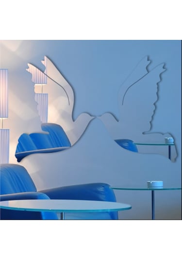 M3 Decorium Güvercin Dekoratif Ayna Gümüş
