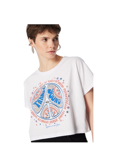 Lee Cooper Kadın T-shirt .242 Lcf 242002 Beyaz