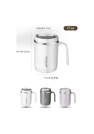 Besthome1 Kapaklı Büyük Kapasiteli Paslanmaz Çelik Termos, Soğuk-tutucu Mor Mor