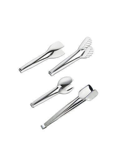 Nehir 4'lü Çelik Maşa Seti Izgara+makarna+servis+pasta Maşa