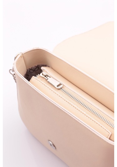 Dgn 3009-2168 Kadin Zincirli Omuz Askili Çanta 3009-2168-R0152 Bej