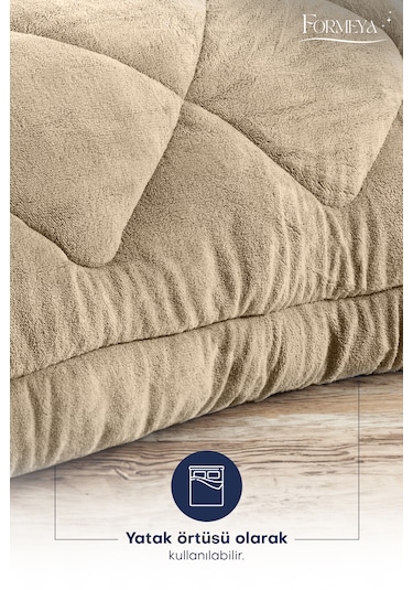 Formeya Lüx Welsoft Çift Taraflı Çift Kişilik Yorgan Bej