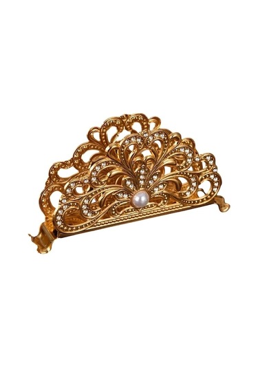 Trendooze Altın Renkli Metal Peçete Dağıtıcı Kahve Dükkanı Tezgah Tutucu Altın