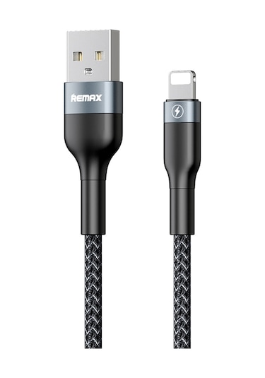 Remax Rc-064i Sury 2 Serisi 1m 2.4a Usb'den İphone Uyumlu, İpad İçin 8 Pin Veri Kablosu Siyah