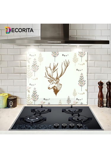 Decorita Cam Ocak Arkası | Cervus Deer | 52cm x 60cm