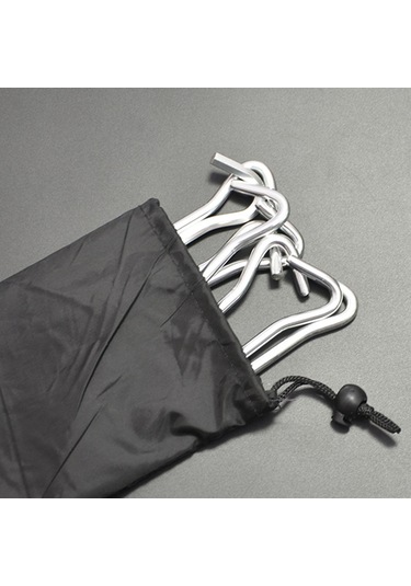 Monyee 10 Adet 18cm Aluminyum Çadır Çivi Seti - Kamp Ve Tente Uygun Rüzgar Teli Aksesuarı