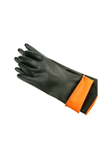 35/45/55 Cm Siyah Eldiven Ağır Hizmet Tipi Lastik Eldiven Asit