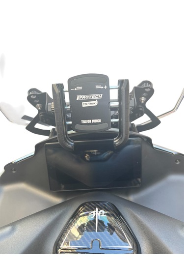 Motosiklet Telefon Tutucu Titreşim Önleyicili Siyah