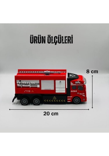 Pilli Kumandalı Oyuncak İtfaiye Kamyonu Kırmızı