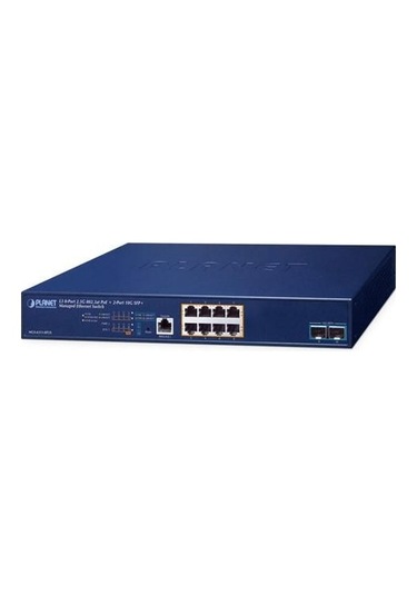 Planet PL-MGS-6311-8P2X 8 Port Gigabit Poe+ 2 Port Sfp+ 1 Konsol L3 Yönetilebilir Poe Switch