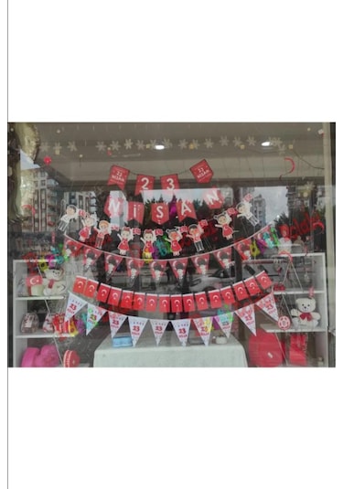 23 Nisan Elele Tutuşan Neşeli Çoçuklar Dekoratif Banner Süsleme