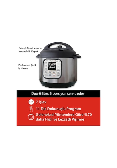 Instant Pot Duo 7 Si 1 Arada 5.7 L Akıllı Buharlı Pişirici