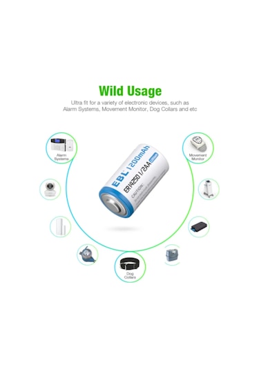 Ebl Er14250 1/2aa 1200mah Lityum Pil 2'li
