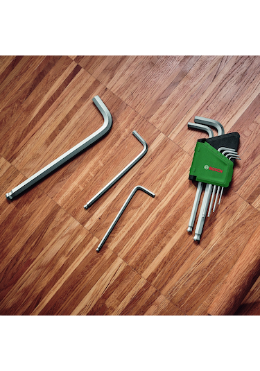 Bosch Top Başlı Uzun Alyan Anahtar Takımı 9 Parça - 1600A02BX9