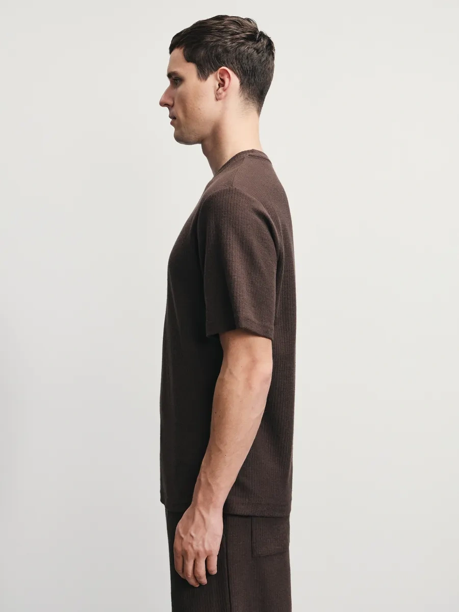 Zarına Yaz İçin Temel Eşofman Tişörtü 412235447 Koyu Kahverengi