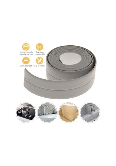 Buffer Gri Su Sızdırmaz Banyo Mutfak Lavabo Izolasyon Şerit Bant (443243545)
