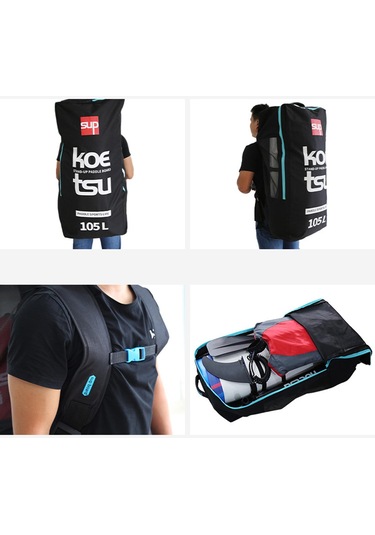 Suntek Şişme Kürek Tahtası Çantası Ayarlanabilir Askılar 80-litre Siyah