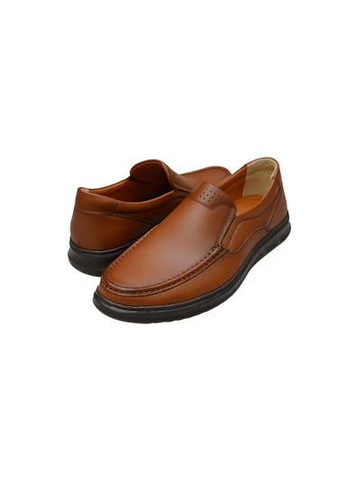 Growish Gr0376 Hakiki Deri Hafif Poli Taban Rahat Günlük Ayak Sağlığına Uygun Erkek Ayakkabı Taba