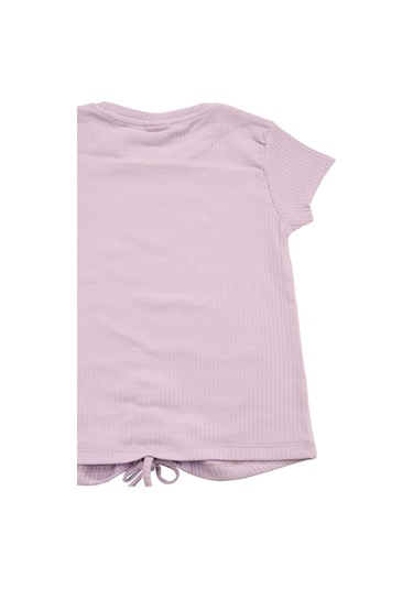 Nakışlı Fitilli Beauty Queen Tshirt Lila 001