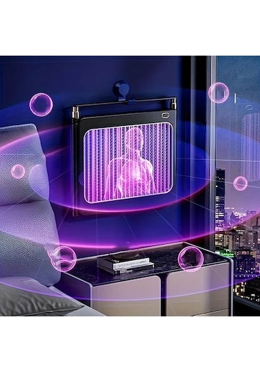 Xuweiwei Usb Şarj Edilebilir Sivrisinek Öldürücü Lamba Koyu Siyah 1200mah Taşınabilir Stand Asma Tasarımı İç Mekan Seyahat Kamp İçin