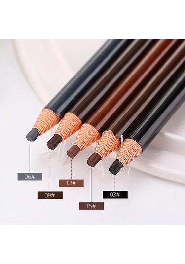 5 Adet Profesyonel Microblading Kalem Kalıcı Kaş Kalemi Dövme Su Geçirmez Sanat Eyebrow Trimmer E10