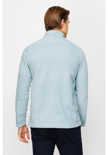 İgs Erkek Mavi Standart Yarım Fermuar Polar Mavi