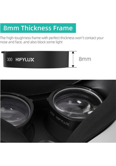 Tongxida Oculus Quest 2 Hifylux Q2-qf11 Çift Miyopi Lens Asferik Reçine Vr Gözlük Aksesuarları 400 Derece Plastik