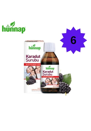 Hünnap Karadut Şurubu 6 x 50 ML